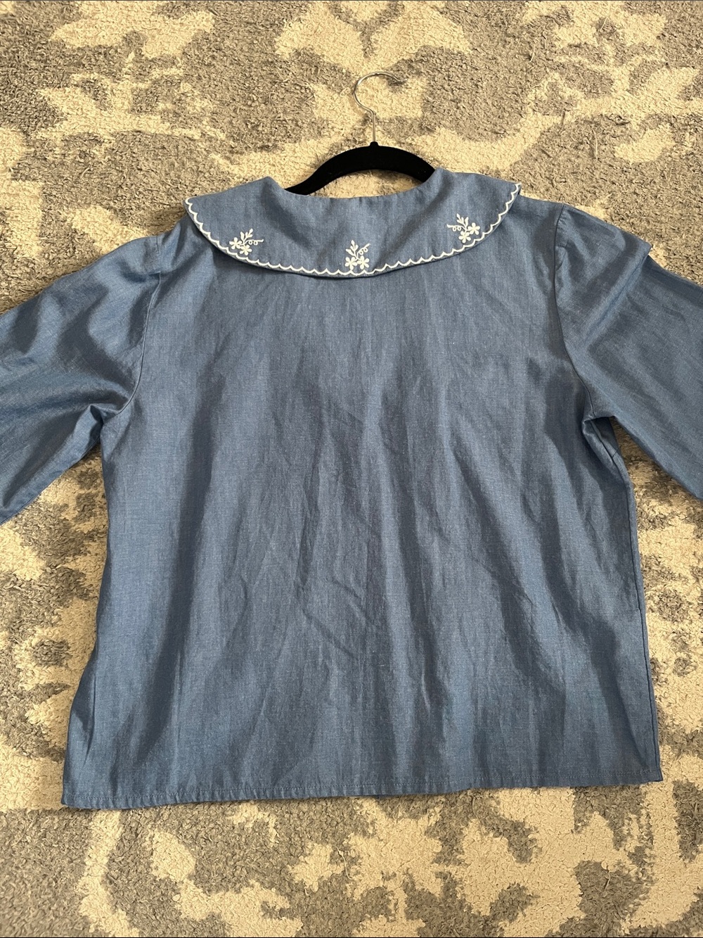 Object Light Blue Collared Top - Picture 4 of 12